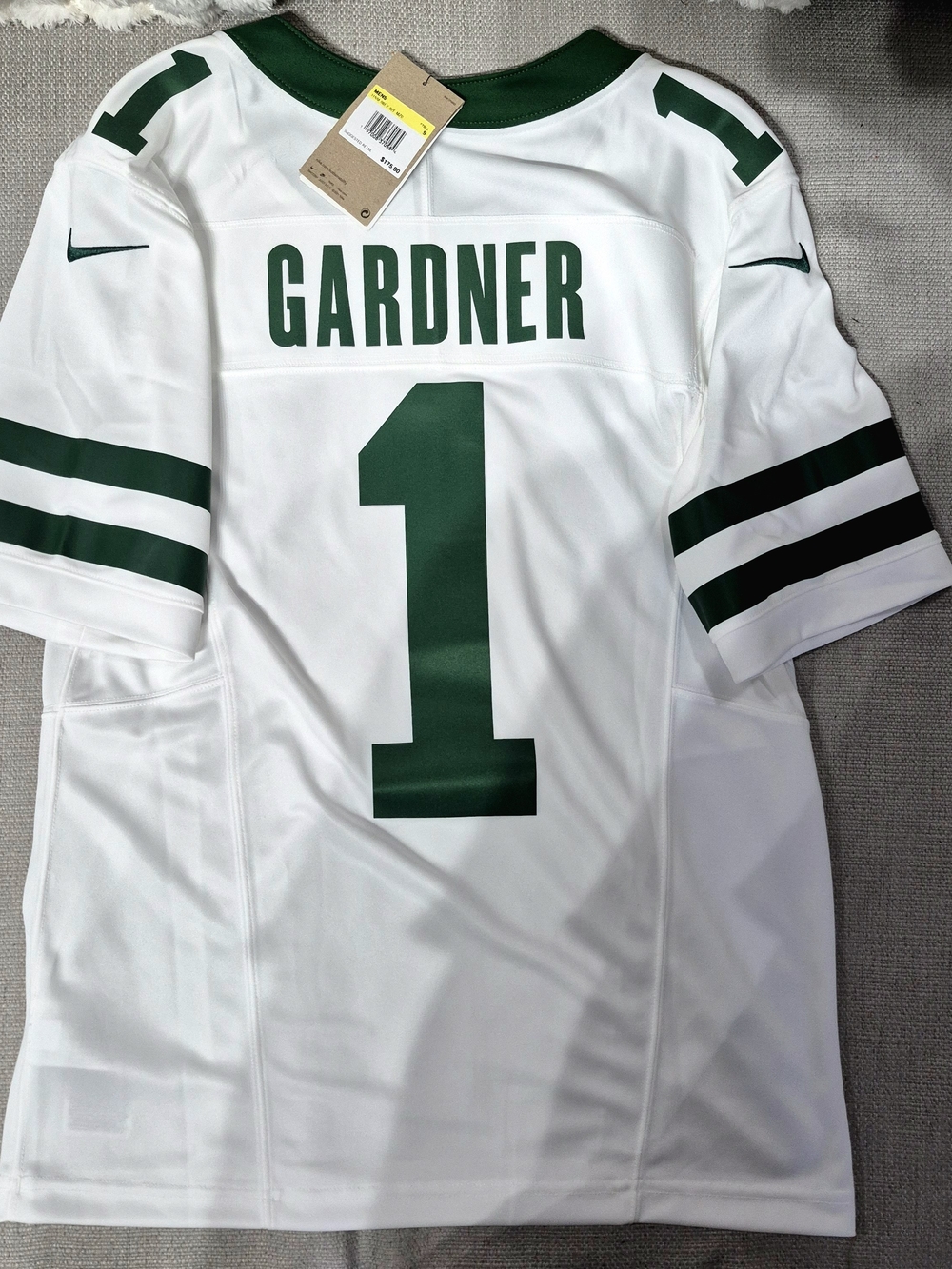 Nike New York Jets Sauce Gardner #1 Vapor F.U.S.E. Limited Jersey — Men's Small